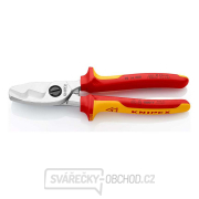 Káblové nožnice 200 mm, VDE 1000V. KNIPEX 95 16 200 - chrómované, viaczložkové objímky Náhľad