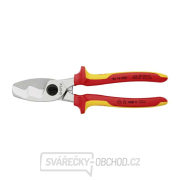 Káblové nožnice 200 mm, VDE 1000V. KNIPEX 95 16 200 - chrómované, viaczložkové objímky gallery main image