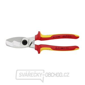 Káblové nožnice 200 mm, VDE 1000V. KNIPEX 95 16 200 - chrómované, viaczložkové objímky gallery main image