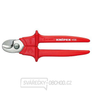 Káblové nožnice 260 mm KNIPEX 95 06 260 - 1000V. Chrómované, viaczložkové objímky VDE gallery main image