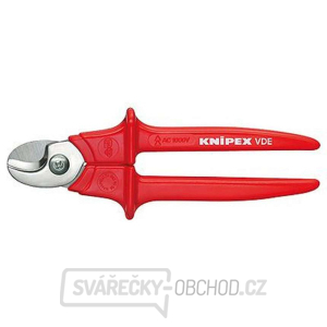 Káblové nožnice 260 mm KNIPEX 95 06 260 - 1000V. Chrómované, viaczložkové objímky VDE gallery main image