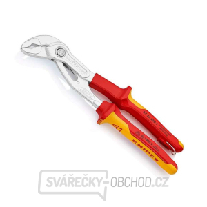 Inštalatérske kliešte VDE-Cobra 250 mm. Knipex 87 26 250 T - 1000V. Chrómované, viaczložkové objímky gallery main image