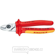 Káblové nožnice 165 mm VDE. KNIPEX 95 16 165 - chrómované, viaczložkové objímky Náhľad