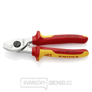 Káblové nožnice 165 mm VDE. KNIPEX 95 16 165 - chrómované, viaczložkové objímky gallery main image