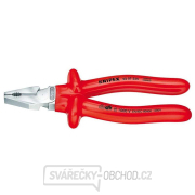 Silové kombinované kliešte 225 mm - VDE 1000V. KNIPEX 02 07 225 - chrómované, izolované proti ponoreniu gallery main image