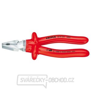 Silové kombinované kliešte 225 mm - VDE 1000V. KNIPEX 02 07 225 - chrómované, izolované proti ponoreniu gallery main image