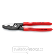 Káblové nožnice 200 mm KNIPEX 95 11 200 - leštená hlava, plastové puzdrá gallery main image