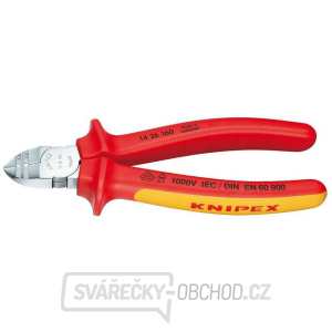 Bočné štiepacie kliešte 160 mm VDE KNIPEX 14 26 160 - chrómované, viaczložkové puzdrá gallery main image