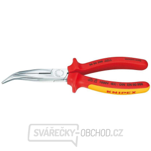 Polkruhové kliešte s čepeľami (so zobákom) 200 mm KNIPEX 26 26 200 - 1000V. Pochrómované, viackomponentné objímky VDE gallery main image