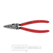 Krimpovacie kliešte KNIPEX 97 71 180 pre koncové objímky 180 mm - leštená hlava, plastové objímky Náhľad