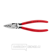 Krimpovacie kliešte KNIPEX 97 71 180 pre koncové objímky 180 mm - leštená hlava, plastové objímky Náhľad