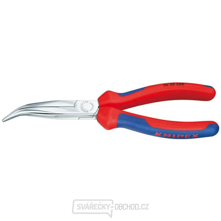 Půlkulaté kleště s břity (zobákovité) 200 mm KNIPEX 26 25 200 - chromováno, vícesložkové návleky