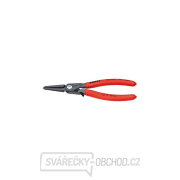 Kleště precizní pro pojistné kroužky KNIPEX 48 31 J1, 140 mm - fosfátováno na šedo, protiskluzový plast gallery main image