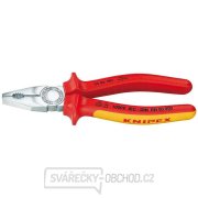 Kombinované kliešte 200 mm. KNIPEX 03 06 200 - 1000V. Chrómované, viaczložkové VDE objímky gallery main image