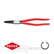 Kliešte na poistné krúžky 320 mm, vnútorné rovné. Knipex - 44 11 J4 - DIN 5265 C. Leštené, potiahnuté plastom gallery main image