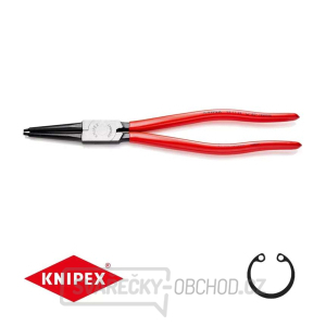 Kliešte na poistné krúžky 320 mm, vnútorné rovné. Knipex - 44 11 J4 - DIN 5265 C. Leštené, potiahnuté plastom gallery main image