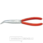 Polkruhové kliešte s čepeľami (so zobáčikom) 200 mm KNIPEX 26 21 200 - leštená hlava, plastové puzdrá gallery main image