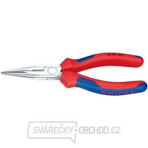 KNIPEX 25 05 160 Polkruhové kliešte s čepeľami pre rádiotechniku 160 mm - chrómované, viaczložkové puzdrá gallery main image