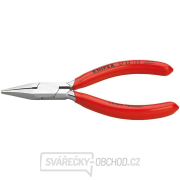 Úchopové kliešte na jemnú elektroniku 125 mm KNIPEX 37 23 125 - chrómované, plastové puzdrá gallery main image