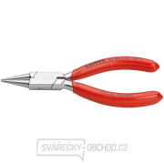 Úchopové kliešte na jemnú elektroniku 125 mm KNIPEX 37 43 125 - chrómované, plastové puzdrá gallery main image