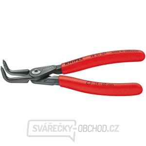 Presné kliešte na poistné krúžky 210 mm, vnútorne zakrivené. Knipex - 48 21 J31 - DIN 5265 D gallery main image