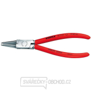 Kleště na pojistné kroužky 225 mm, vnitřní rovné. Knipex - 44 13 J3 - DIN 5265 C. Chromováno, potaženo plastem gallery main image