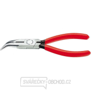 KNIPEX 25 21 160 Polkruhové kliešte s čepeľami pre rádiotechniku 160 mm - leštená hlava, plastové puzdrá gallery main image