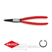 Kliešte na poistné krúžky 225 mm, vnútorné rovné. Knipex - 44 11 J3 - DIN 5265 C. Leštené, potiahnuté plastom gallery main image