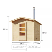 Finská sauna KARIBU BOSS 1 (40417) s předsíní natur SET LG3778 Náhled