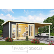 Dřevěný domek KARIBU RADEBURG 2 + přístavek 330 cm včetně zadní stěny (31483) terragrau LG3933 Náhled