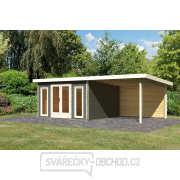 Dřevěný domek KARIBU RADEBURG 3 + přístavek 330 cm včetně zadní stěny (31489) terragrau LG3947 Náhled