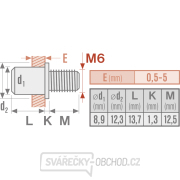 Šrouby nýtovací ocelové sada 25ks, M6x12mm Náhled