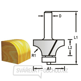 Makita D-48371 Zaobľovacia fréza s ložiskom stopka 8 mm, 22,2 x12, 7x55 mm gallery main image