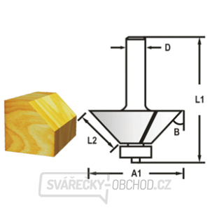 Fréza fazetová/hranová s ložiskom Makita D-48686  gallery main image