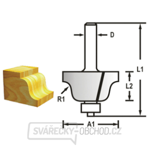 Profilová fréza s ložiskom Makita D-48767, stopka 8 mm, 38,1 x17, 5x60 mm  gallery main image