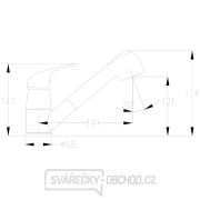 Batéria drezová teleskopická, dĺžka hadice 130cm, 35mm, chróm Náhľad