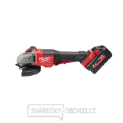 Akumulátorová uhlová brúska 125 mm Milwaukee M18 FHSAG125XPDB-552X s kolískovým spínačom, 2x Aku (18 V, 5,5 Ah), 4933471080 Náhľad