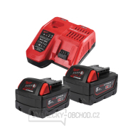 Milwaukee M18 NRGCR-502, 2x batéria M18 B5-CR + nabíjačka M12-18 FC, 4932479831 gallery main image