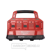 Akumulátorová nabíjačka Milwaukee M18 PC6, rýchlonabíjačka, 6x slot M18, port USB, PACKOUT, 4932480162 Náhľad