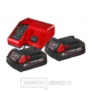 Milwaukee M18 NRG-202, 2x batéria M18 B2 + nabíjačka M12-18 C, 4933459213 gallery main image