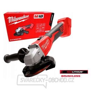 Akumulátorová uhlová brúska 125 mm Milwaukee M18 BLSAG125X-0 s posuvným spínačom, bez batérie, 4933492643 gallery main image