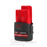 Akumulátor Milwaukee M12 HB2.5 (12 V / 2,5 Ah), M12 REDLITHIUM, vysoký výkon, 4932480164 gallery main image