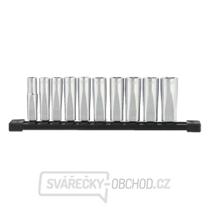 Nástrčné hlavice 3/8" šesťhran 10 ÷ 19 mm Milwaukee 4932492510 - chrómované, predĺžené (sada 10 ks) gallery main image