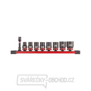 Priemyselné nástrčné hlavice 3/8" so šesťhranom 8 ÷ 19 mm Milwaukee 4932480454 STD Impact Set (9 kusov) gallery main image