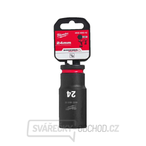 1/2" rázová nástrčka Milwaukee Shockwave™ Impact Duty 24 mm, predĺžená gallery main image