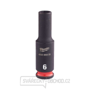 Priemyselné nástrčné hlavice Milwaukee Shockwave 1/4" 6 mm, dlhé Náhľad