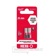 Skrutkovací bit 1/4 Milwaukee Shockwave Hexagon 6 x 25 mm - 2 ks Náhľad