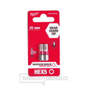 Skrutkovací bit 1/4 Milwaukee Shockwave Hexagon 5 x 25 mm - 2 ks Náhľad