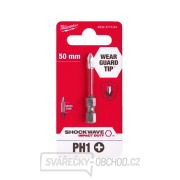 Skrutkovací bit 1/4 Milwaukee Shockwave Phillips PH 1 x 50 mm - 1 kus Náhľad