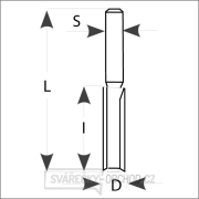 IGM M110 Drážkovacia fréza so zavŕtavacím zubom - D12x40 L80 S=8 HW Náhľad